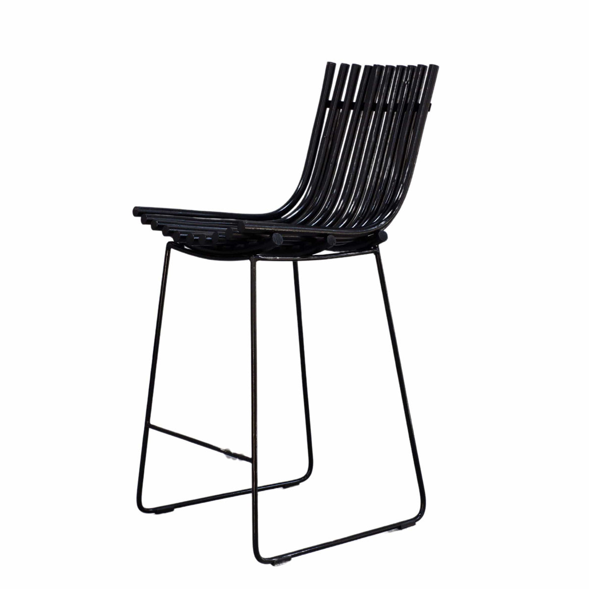 Black bar stool with background removed