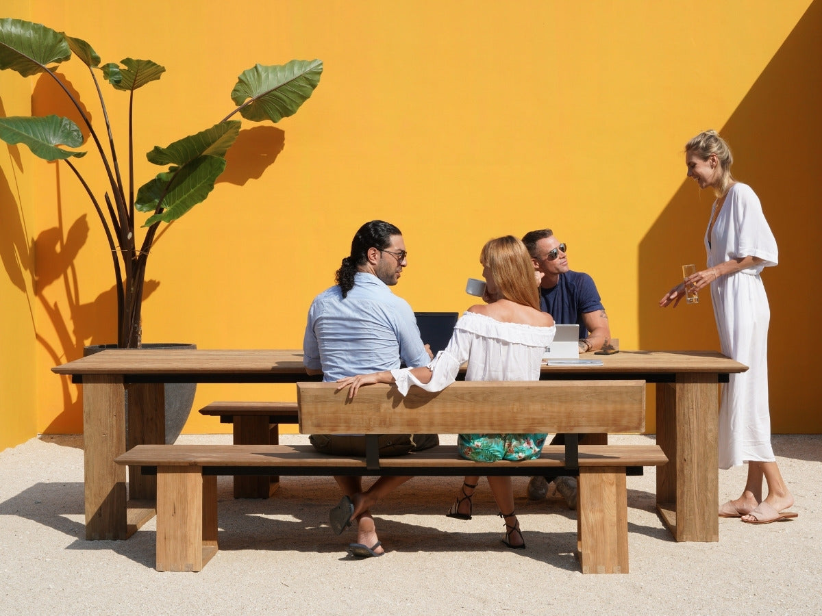 BIG DADDY 4 Slat Dining Table 240cm - Teak