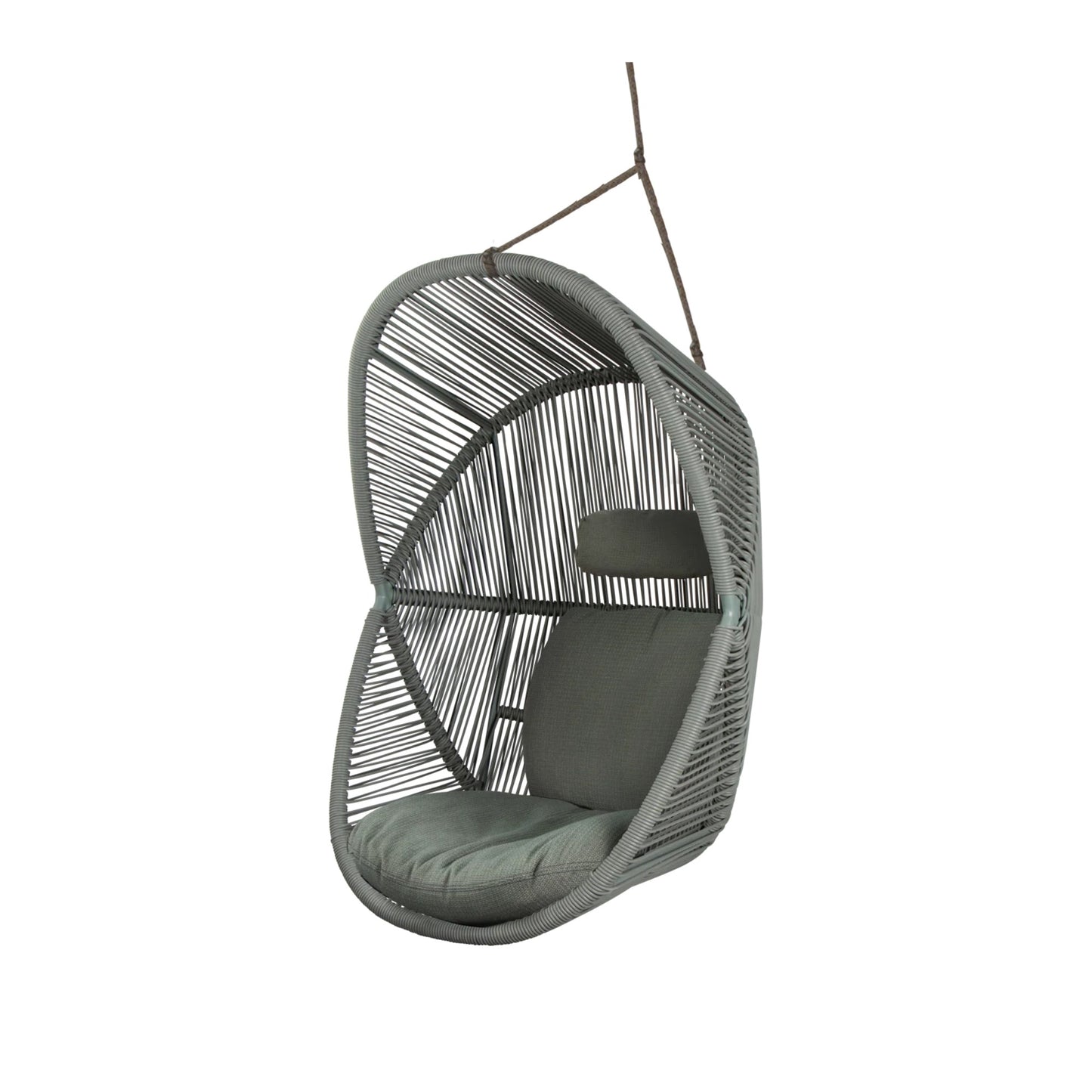 Gray hanging egg chair