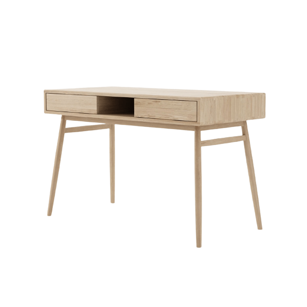 KKK Light Wood Desk with Drawers