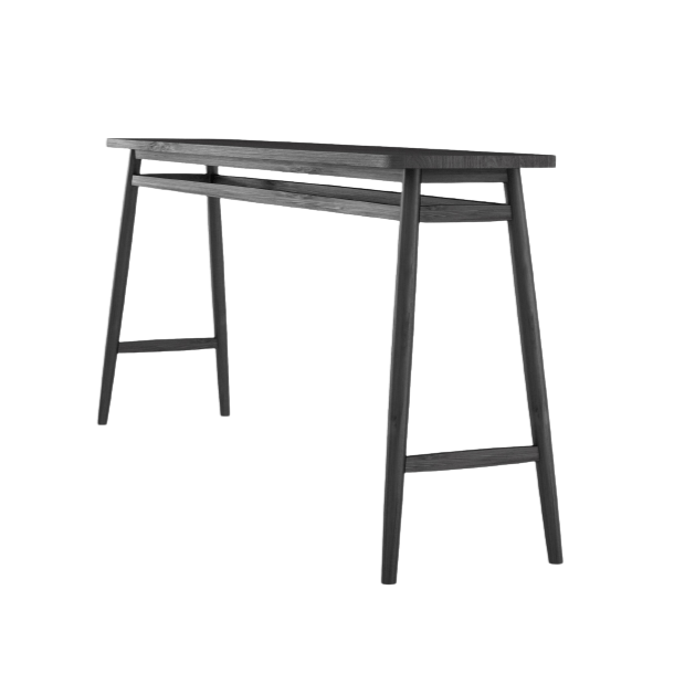 Wooden console table with shelf