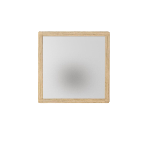 Wooden-framed mirror, possibly sadadsadsada design.
