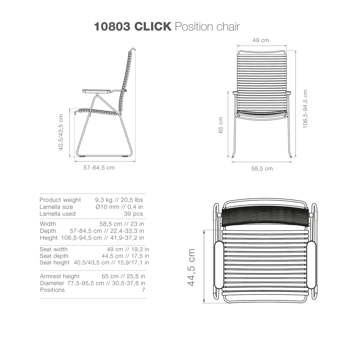 CLICK Position chair high-res diagram