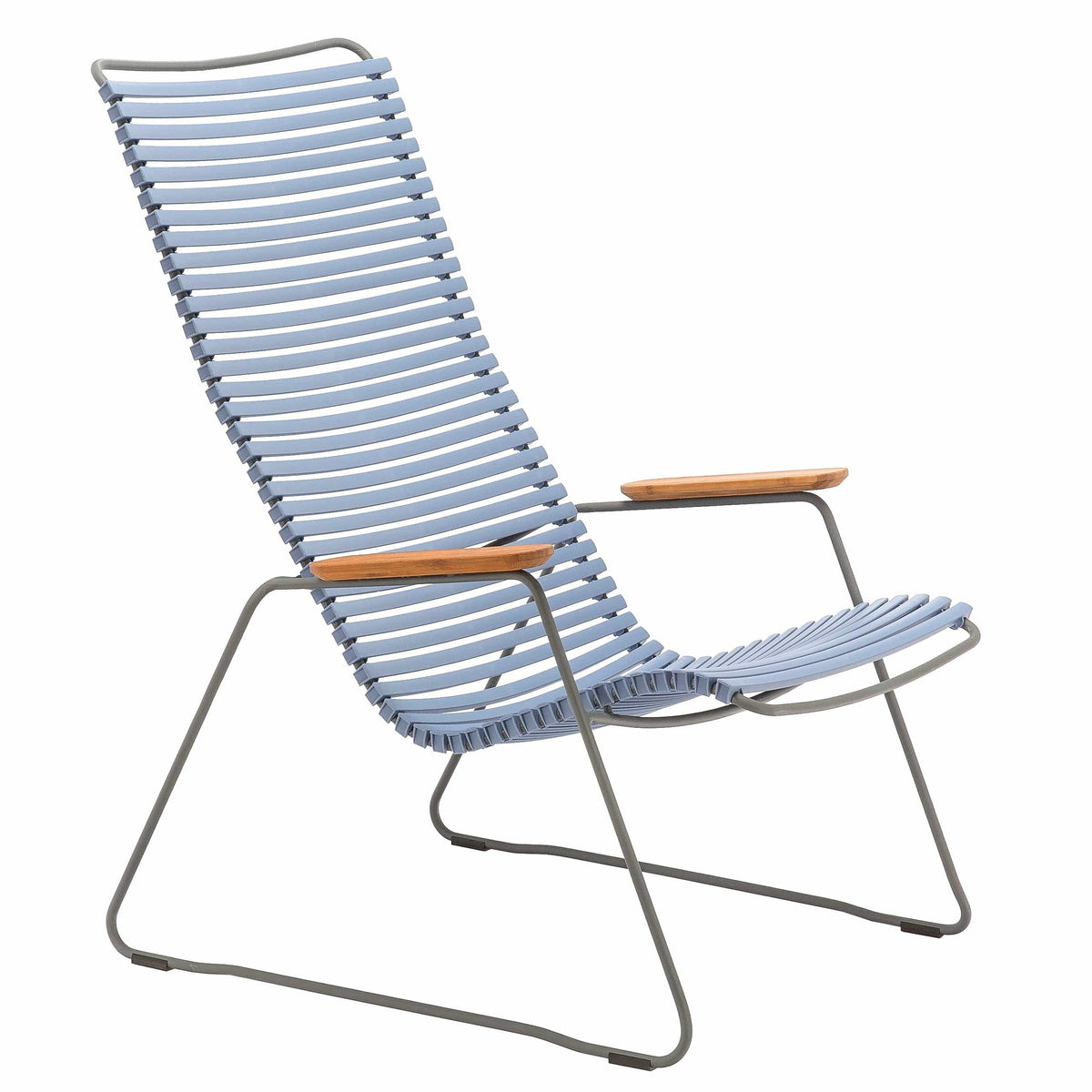 Click Outdoor Lounge Chair (Pigeon Blue) | SLH Designer Furniture-Outdoor Furniture-Houe-Pigeon Blue-Powder -coated Grey Metal-SLH AU