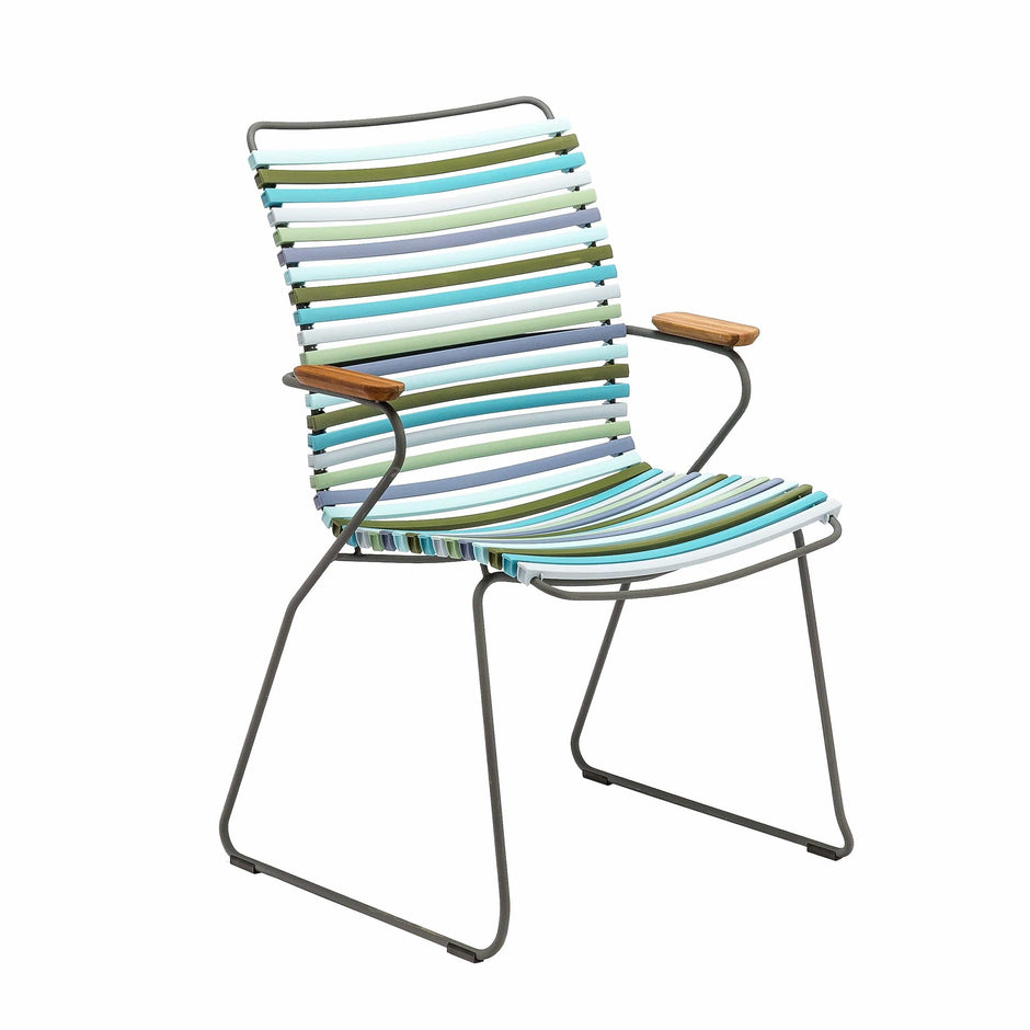 Tall back multicolor outdoor chair