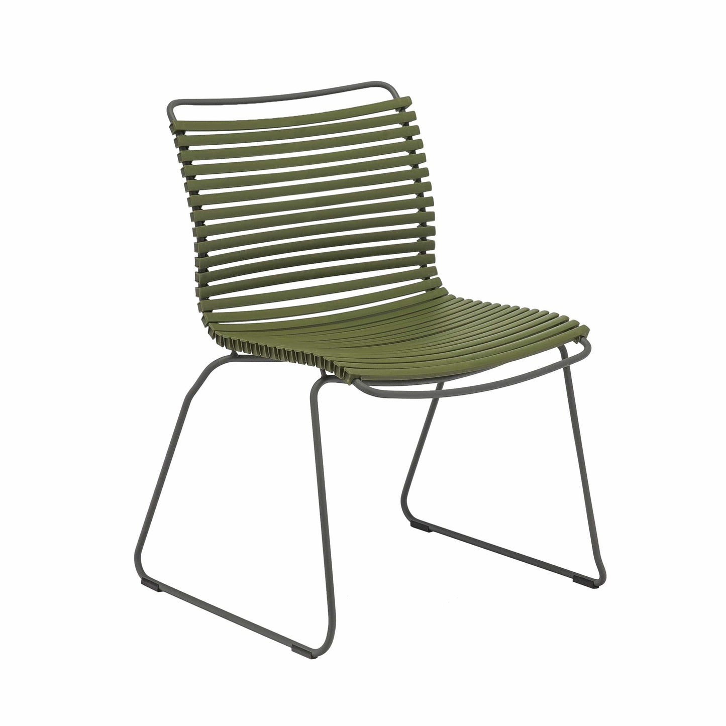 Olive green Noarm dining chair
