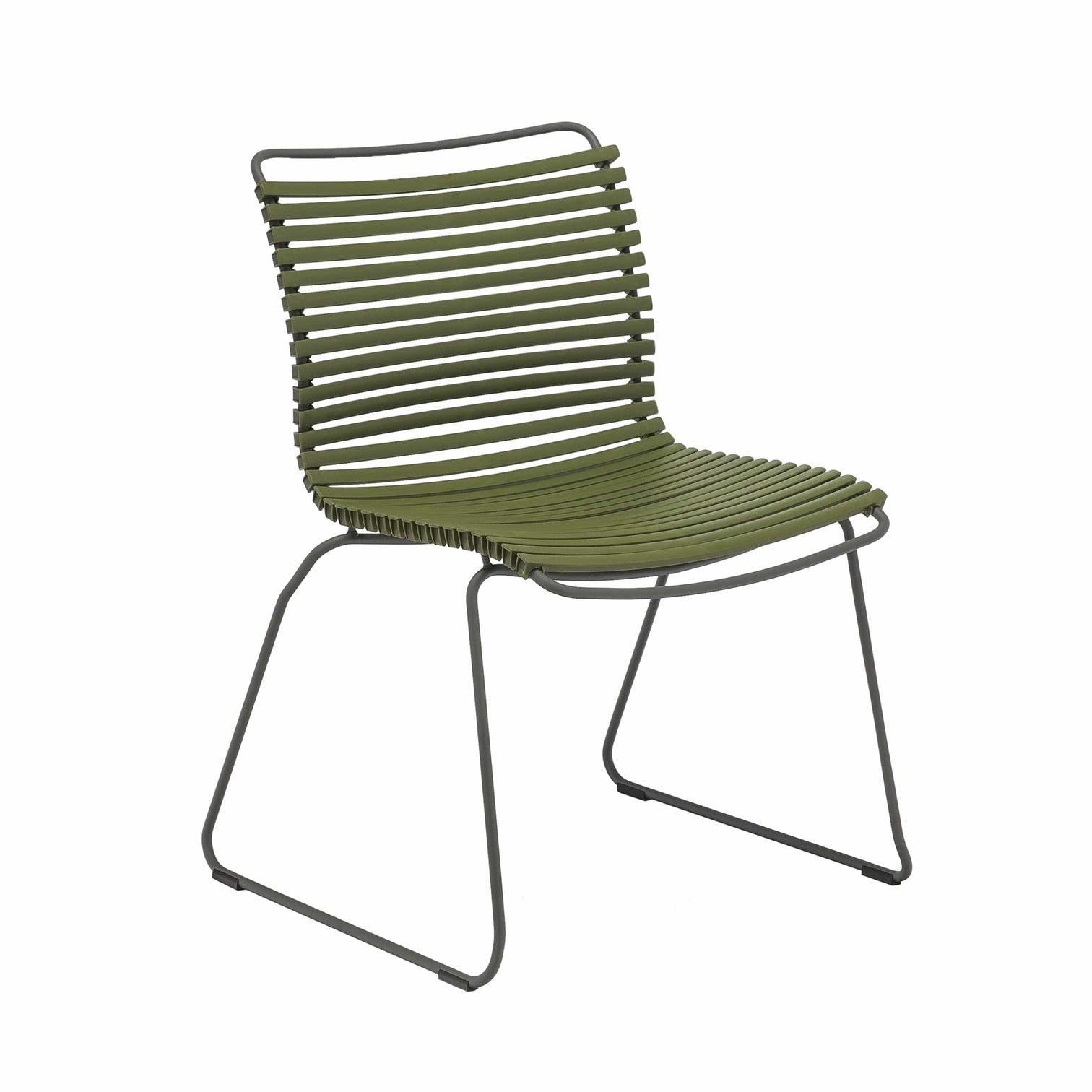Olive green Noarm dining chair