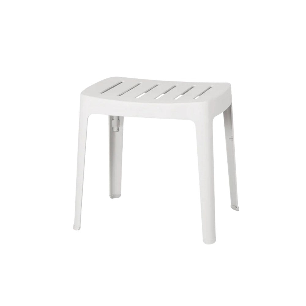 White plastic stool - 11400AW_1