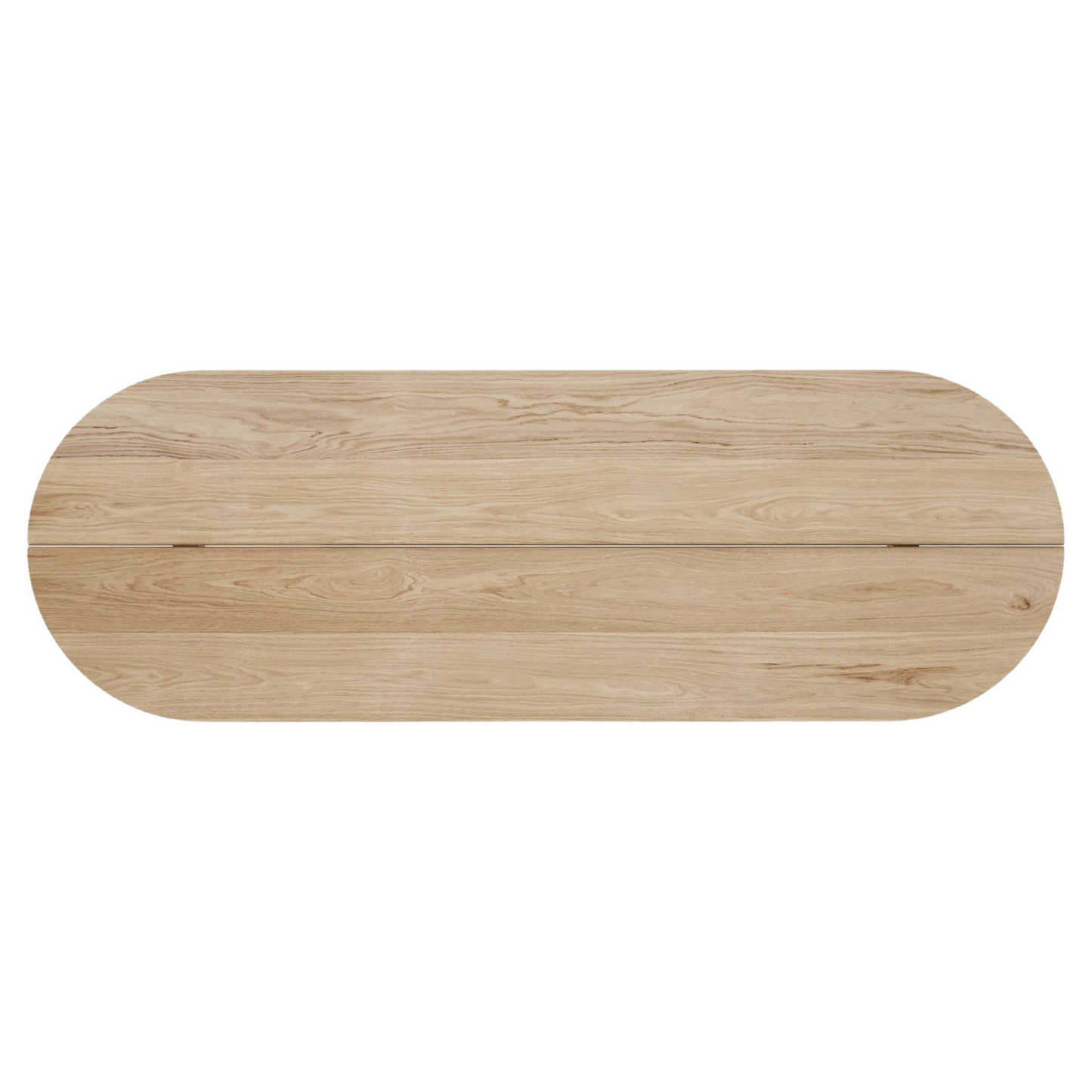 Oval wooden table top