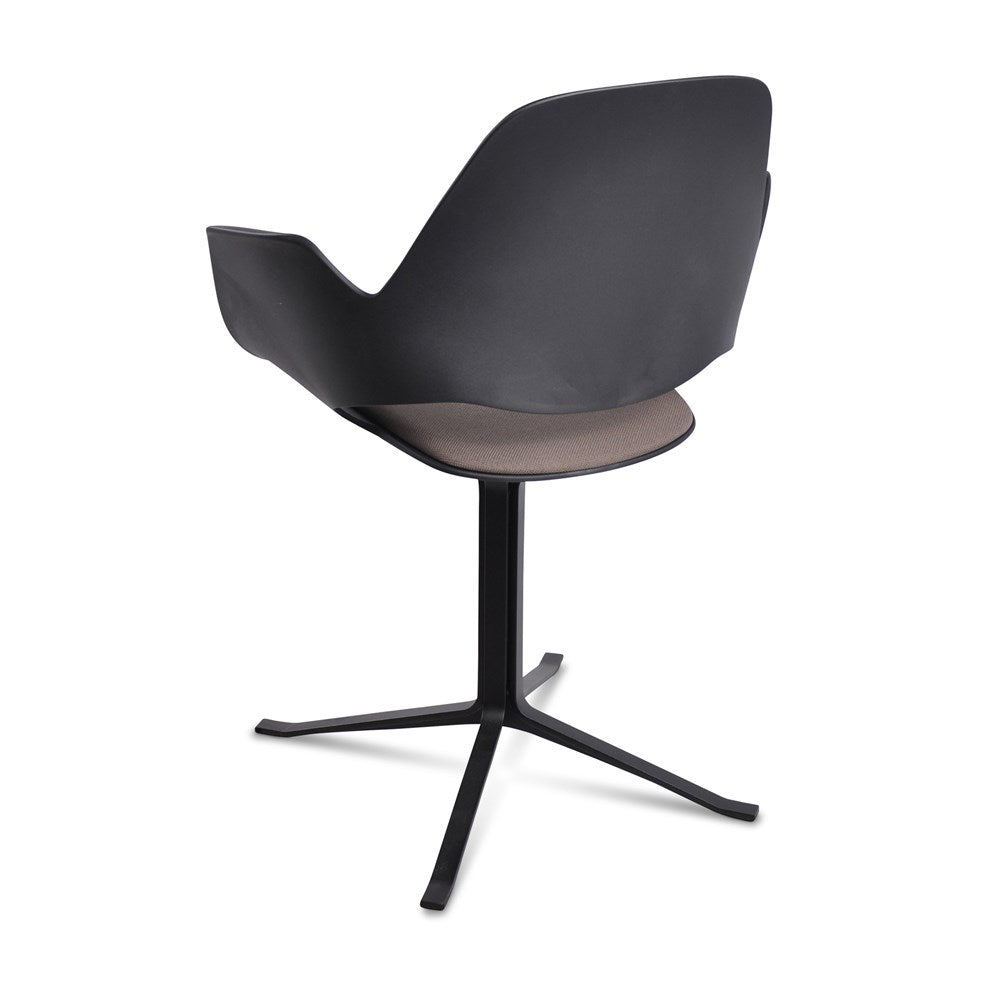 Black and gray modern chair on a white background.
