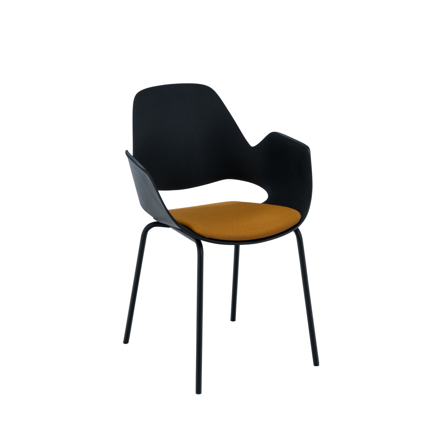 Black chair with yellow seat - 12901-2012-85