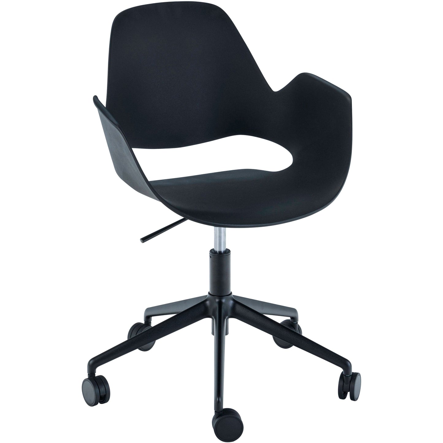 Low Back Office Desk Chair Falk with armrest - Castor Base Black-Indoor Furniture-Houe-SLH AU