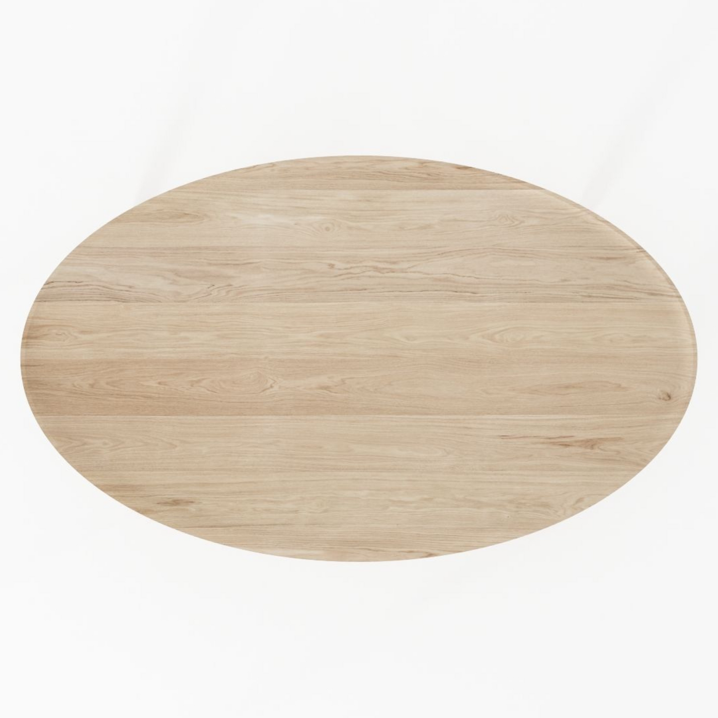 Oval wooden table top