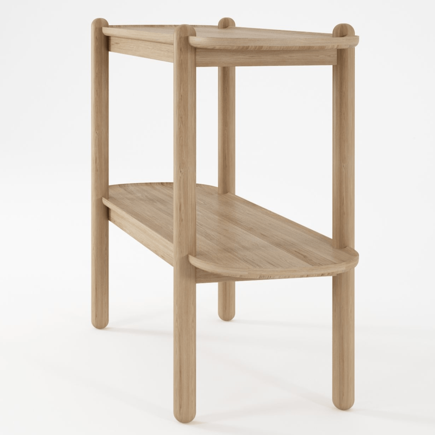 Wooden two-tiered side table