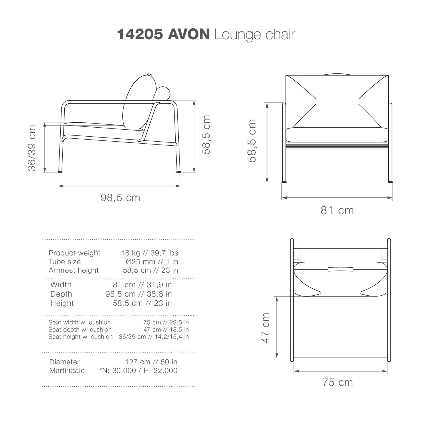 AVON Lounge Chair schematic diagram