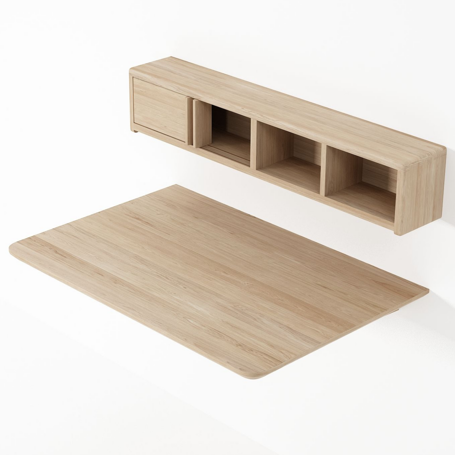 Modern floating desk with storage - 144