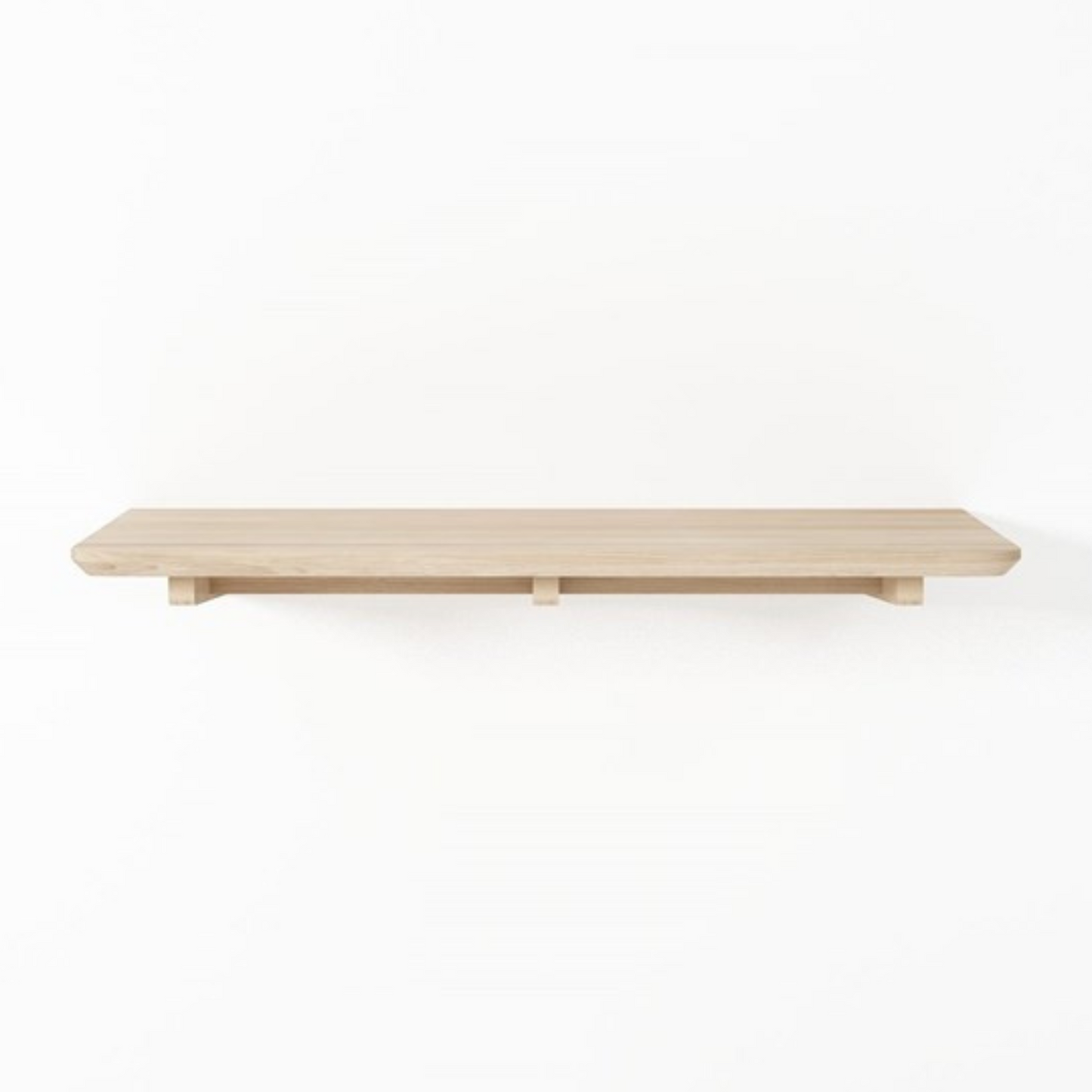 Wooden wall shelf.