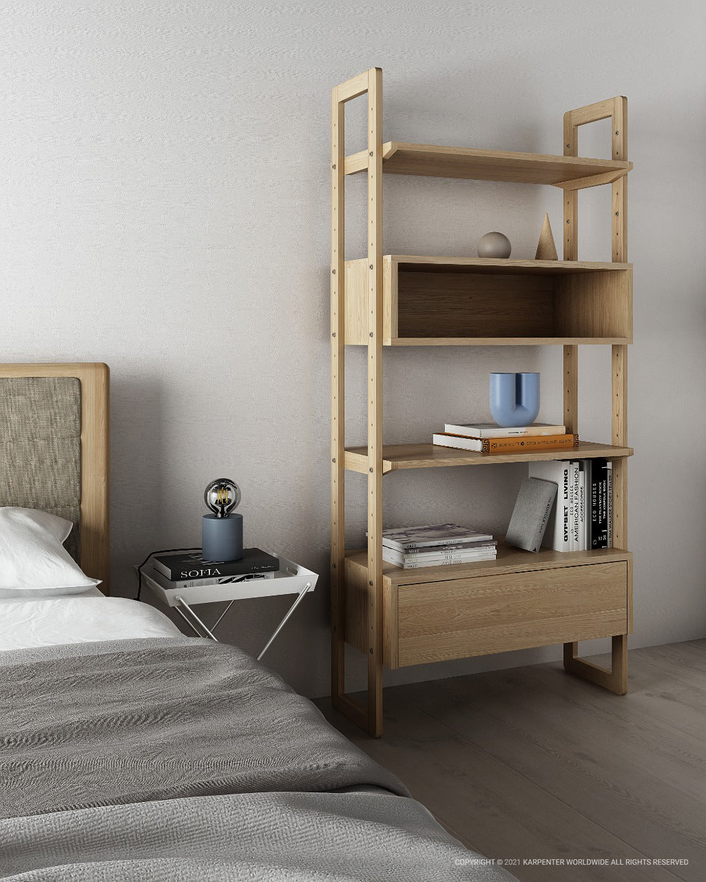 European Oak Soho Wall Shelf Unit | SLH Designer Furniture-Indoor Furniture-Karpenter-Neutral Oak Wood-European Oak-SLH AU