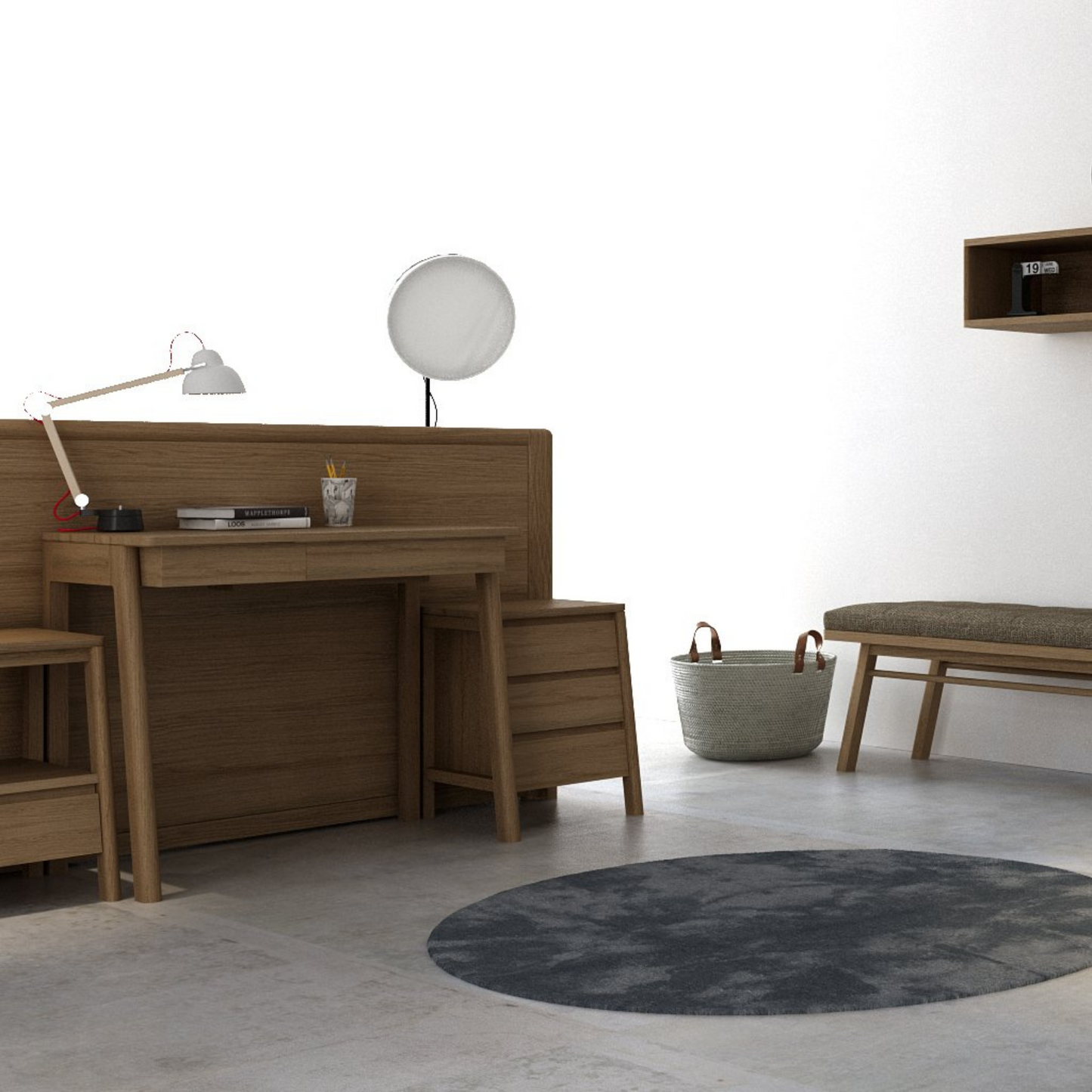 Modern wooden desk and furniture set (23_aefe861d)