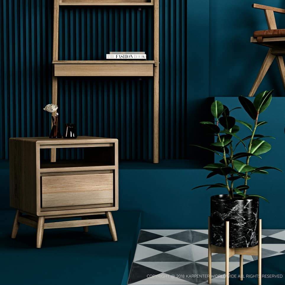 Twist Side Table - FSC Recycled Teak-Indoor Furniture-Karpenter-Teak Brown-FSC-Certified Recycled Teak-SLH AU