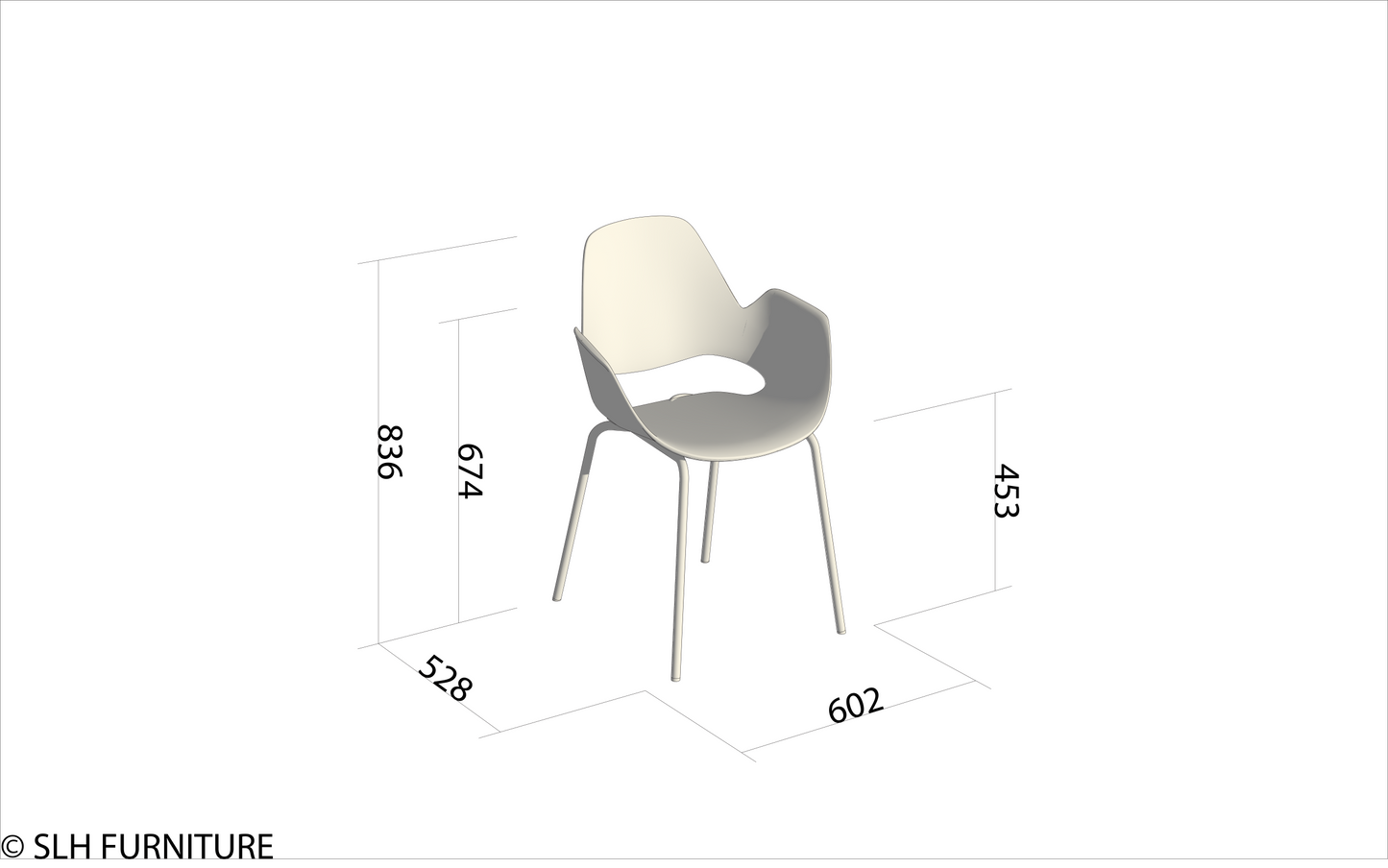 4mpFalkTube chair with dimensions