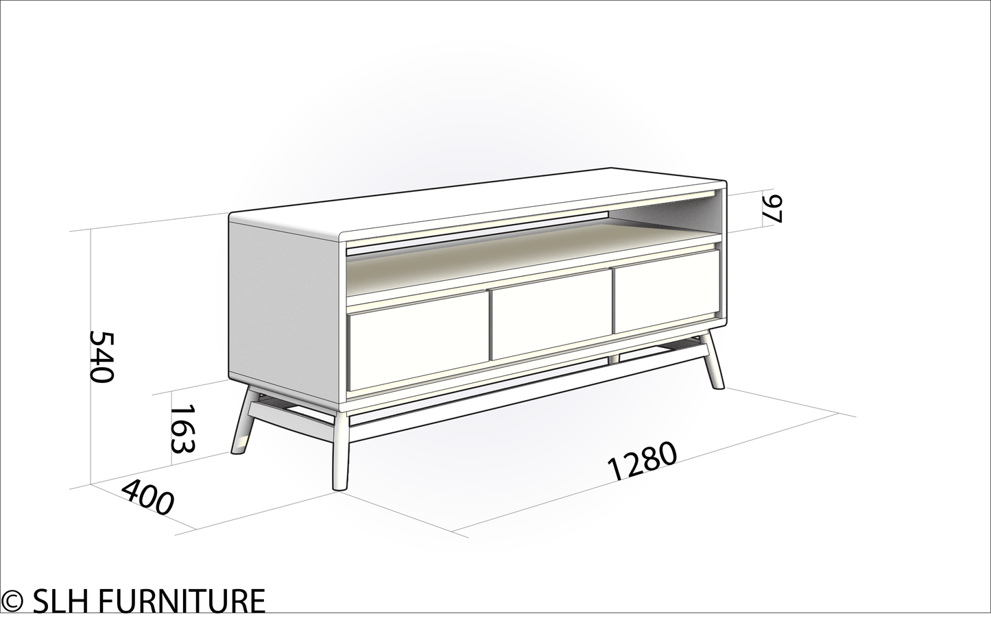 Modern TV stand 4mpKT025 dimensions