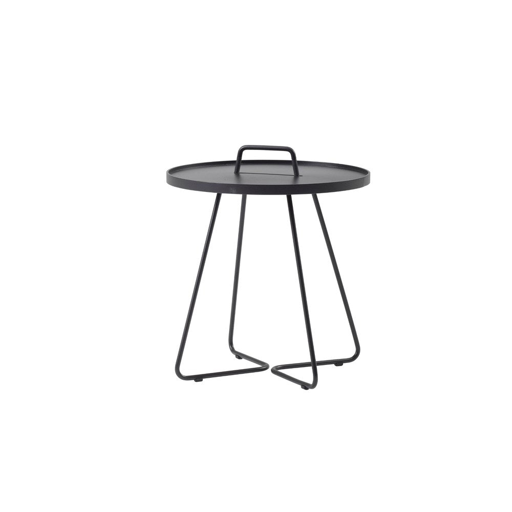 Black side table 5066AS_1 with handle