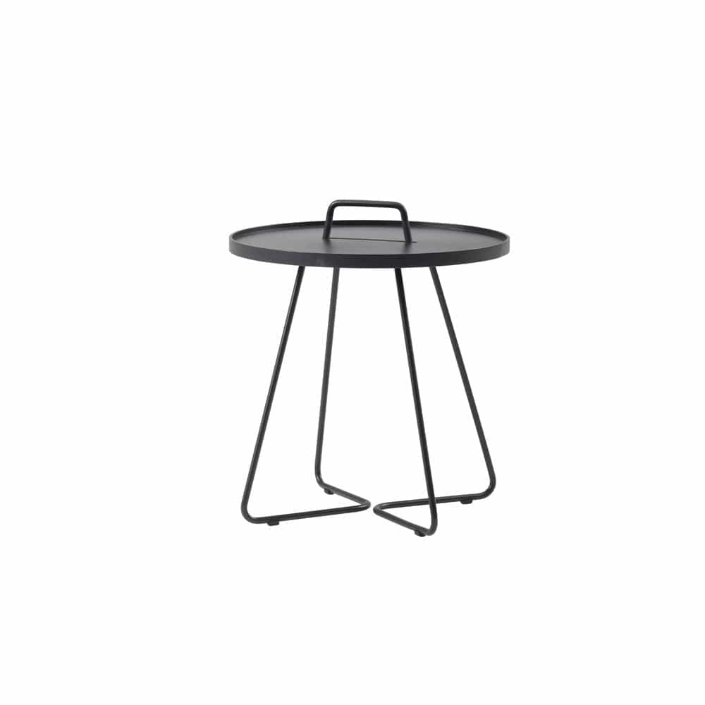 Black side table 5066AS_1 with handle