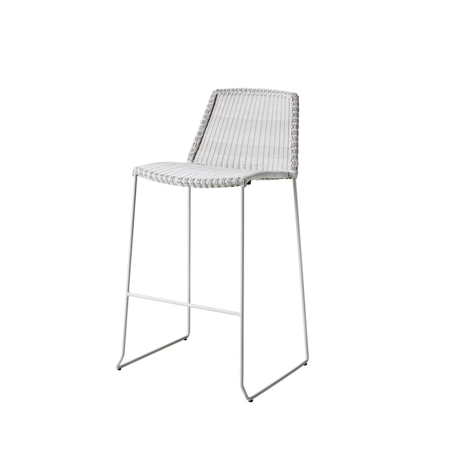 5465LW_1 White woven bar stool