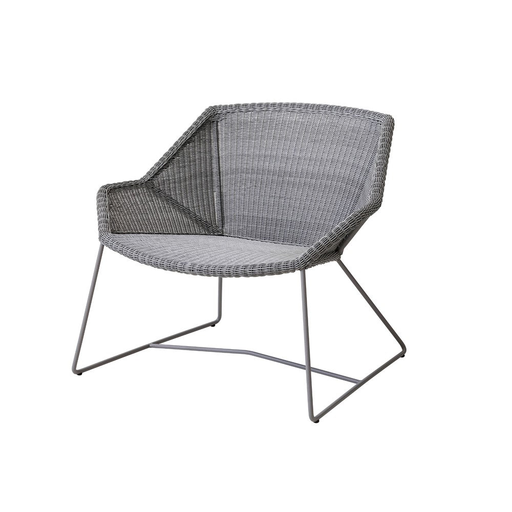 Grey wicker chair with metal frame - 5468LI_1