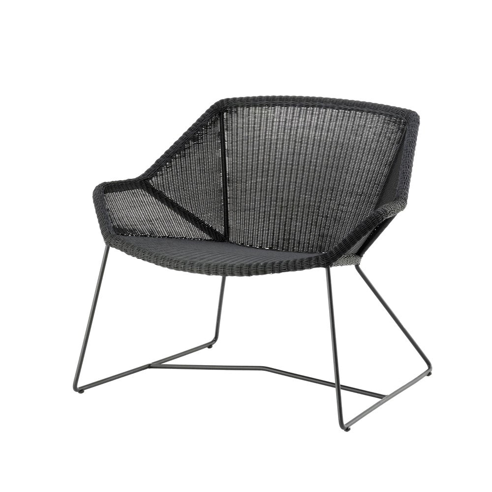 5468LS_1 Black Woven Outdoor Chair