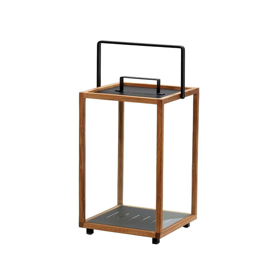5725TAL_1 Wooden Lantern with Handle