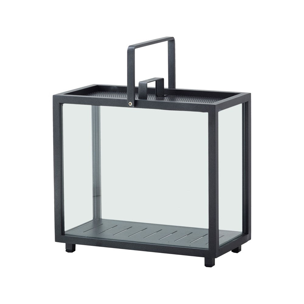 5726AL_1 Black metal lantern with handle