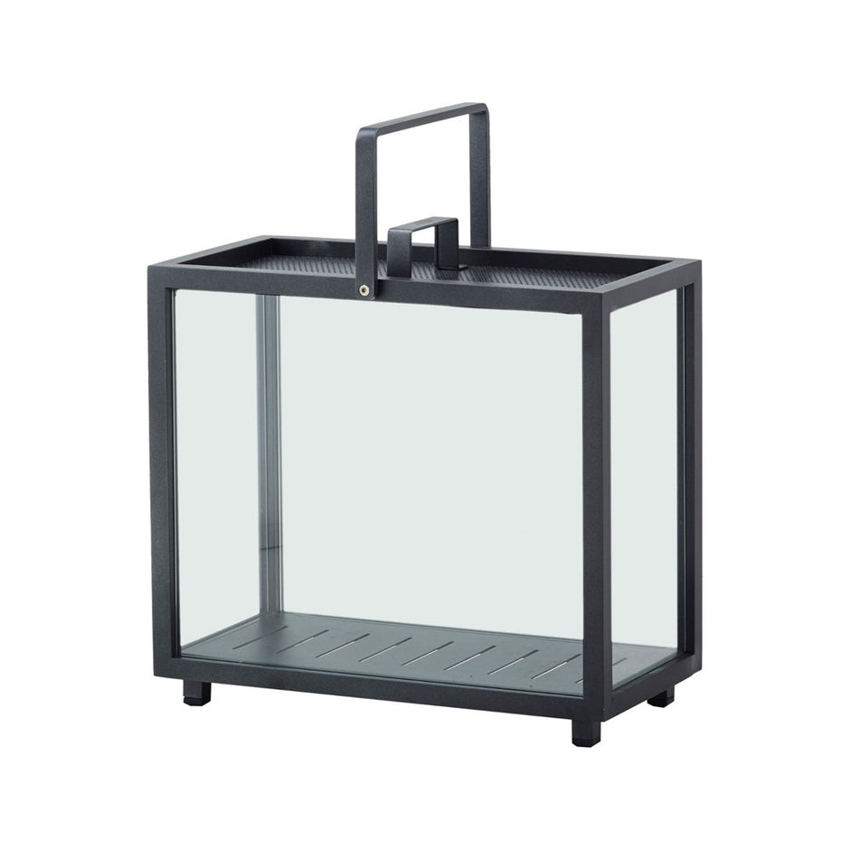 5726AL_1 Black metal lantern with handle