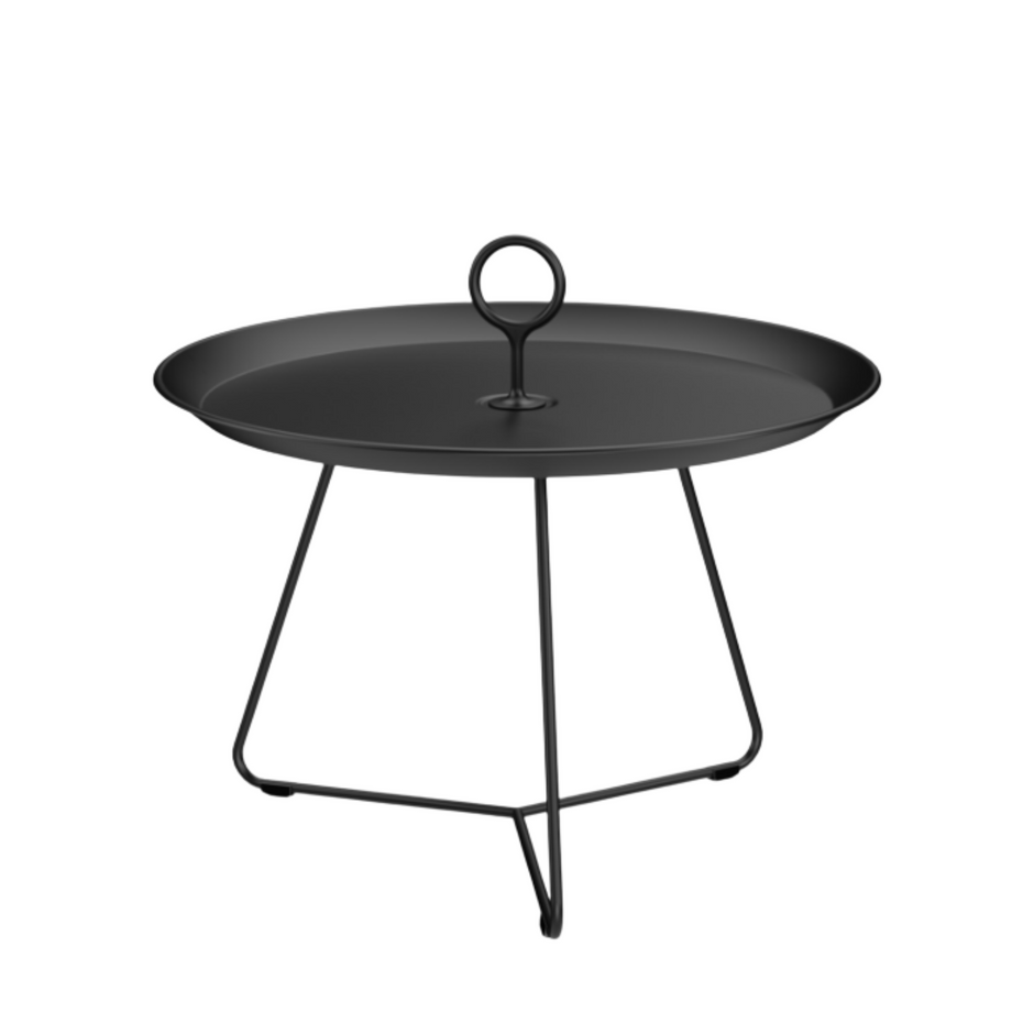 Black tray table with handle