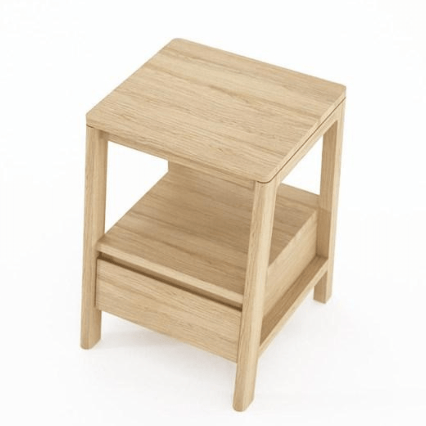 Wooden side table with drawer.