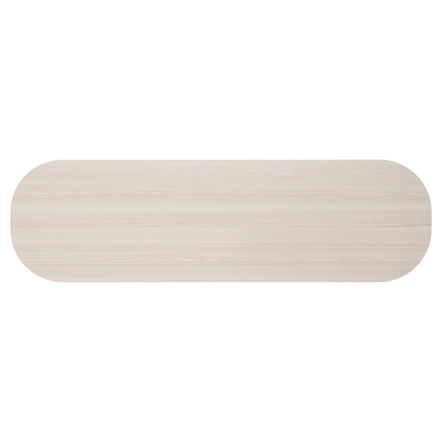 Oblong light wood table.