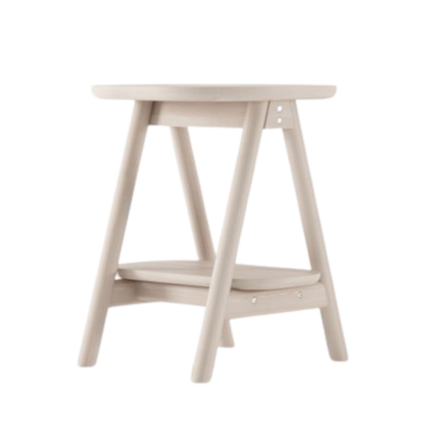 Light wood stool.