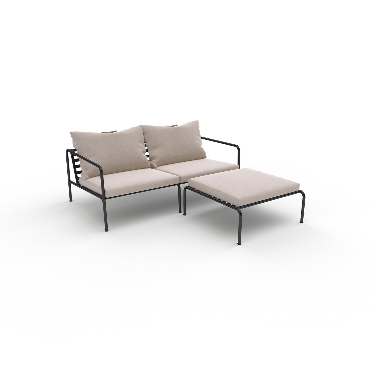 Avon Setting 2-Piece Outdoor Sofa with Ottoman