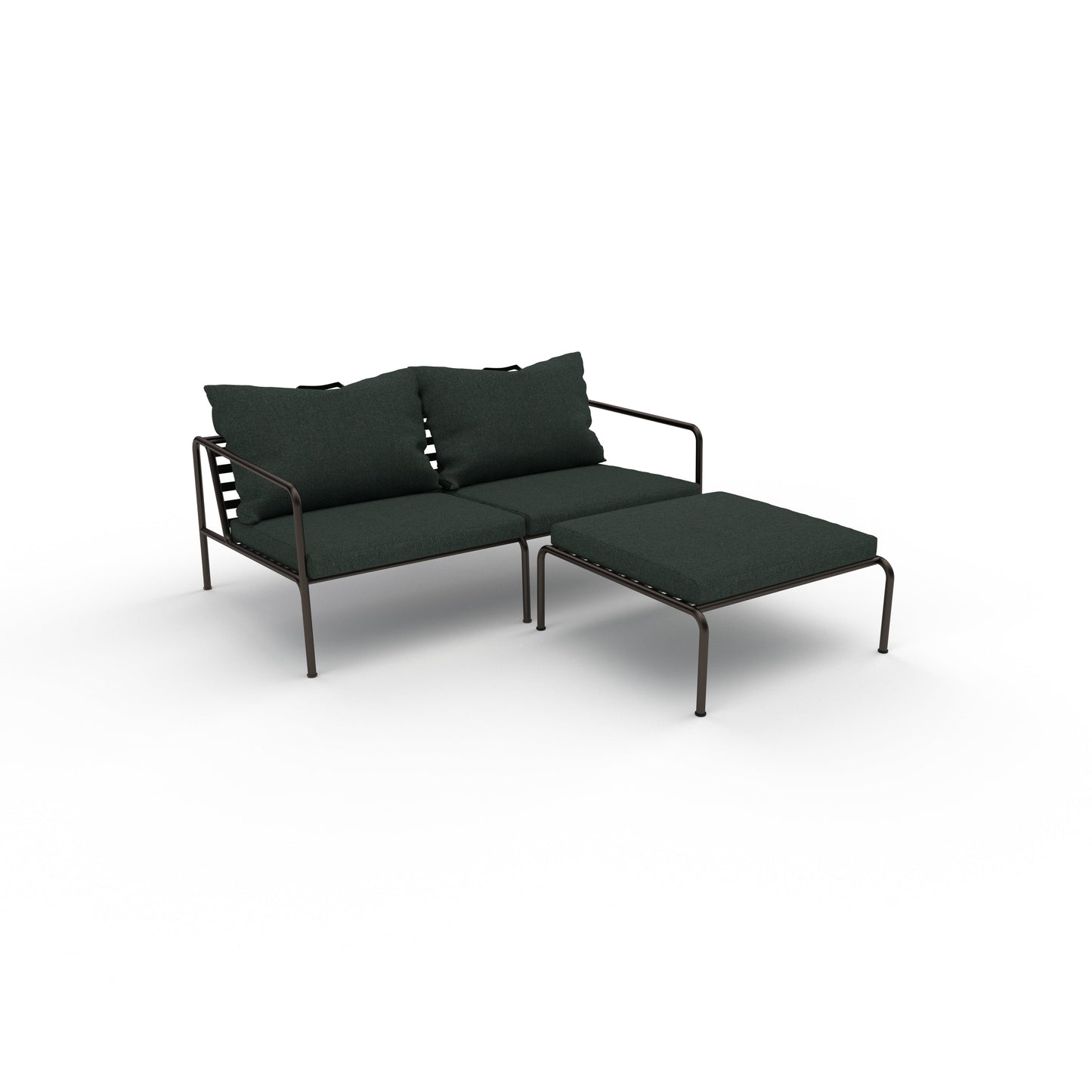 Avon Ottoman Heritage Alpine setting with dark cushions