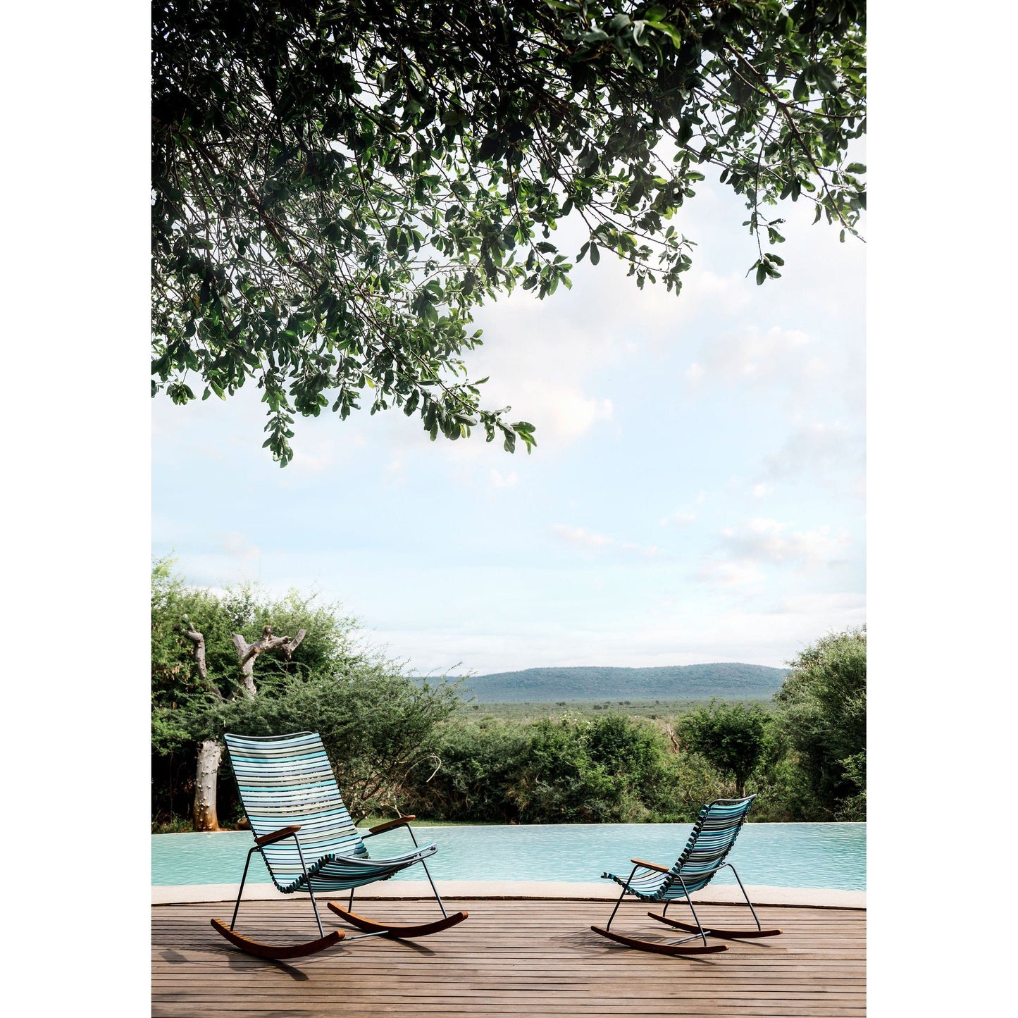 CLICK Kids & Adult HOUE rocking chairs by pool