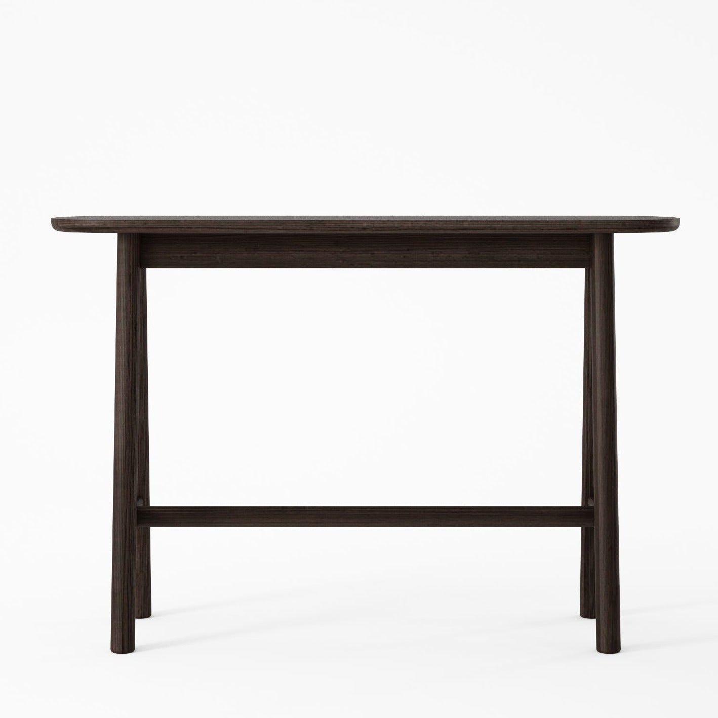 Dark wood console table, 120x35x80cm