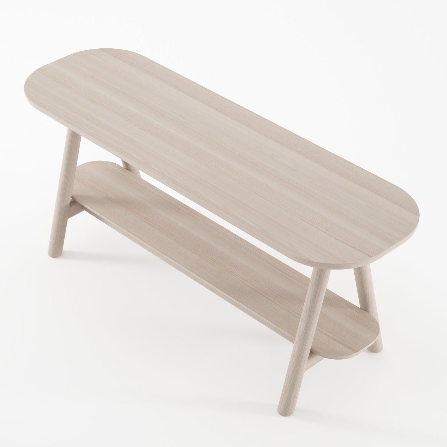CR04 AW media rack - light wood, 120x38x50cm