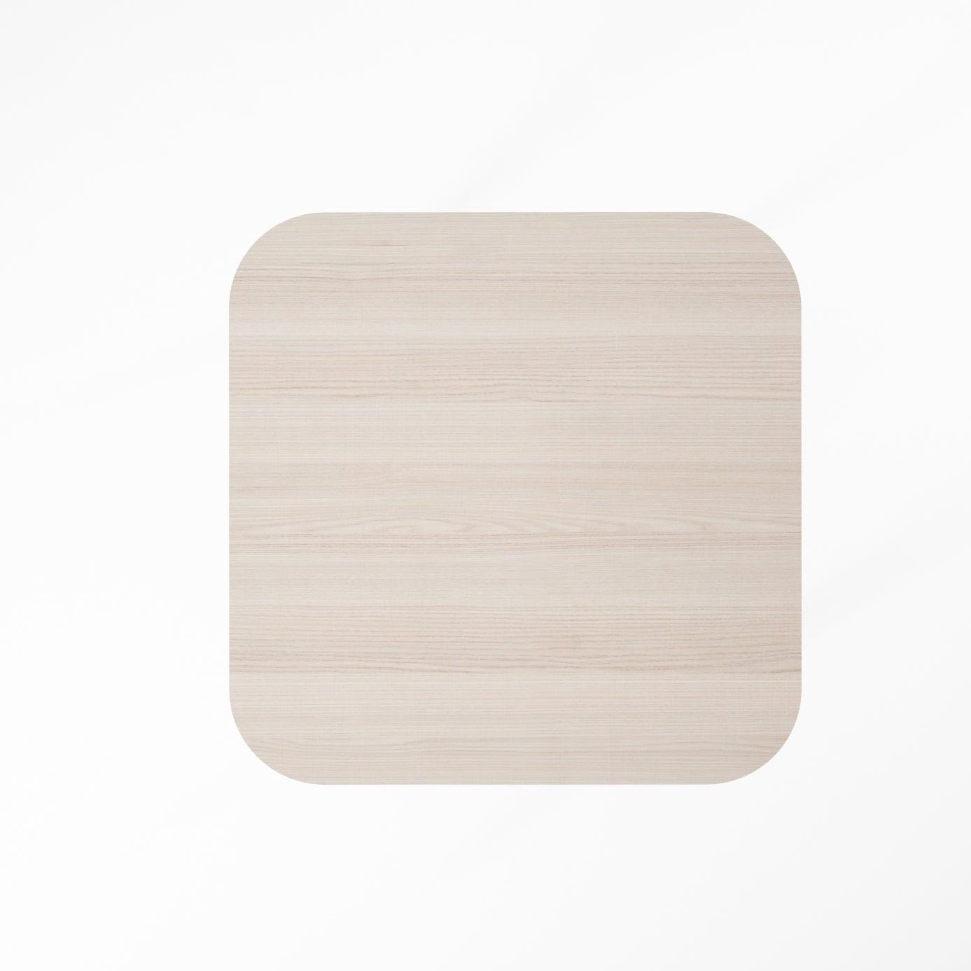 CR05-AW dining table, 90x90cm, light wood grain top view