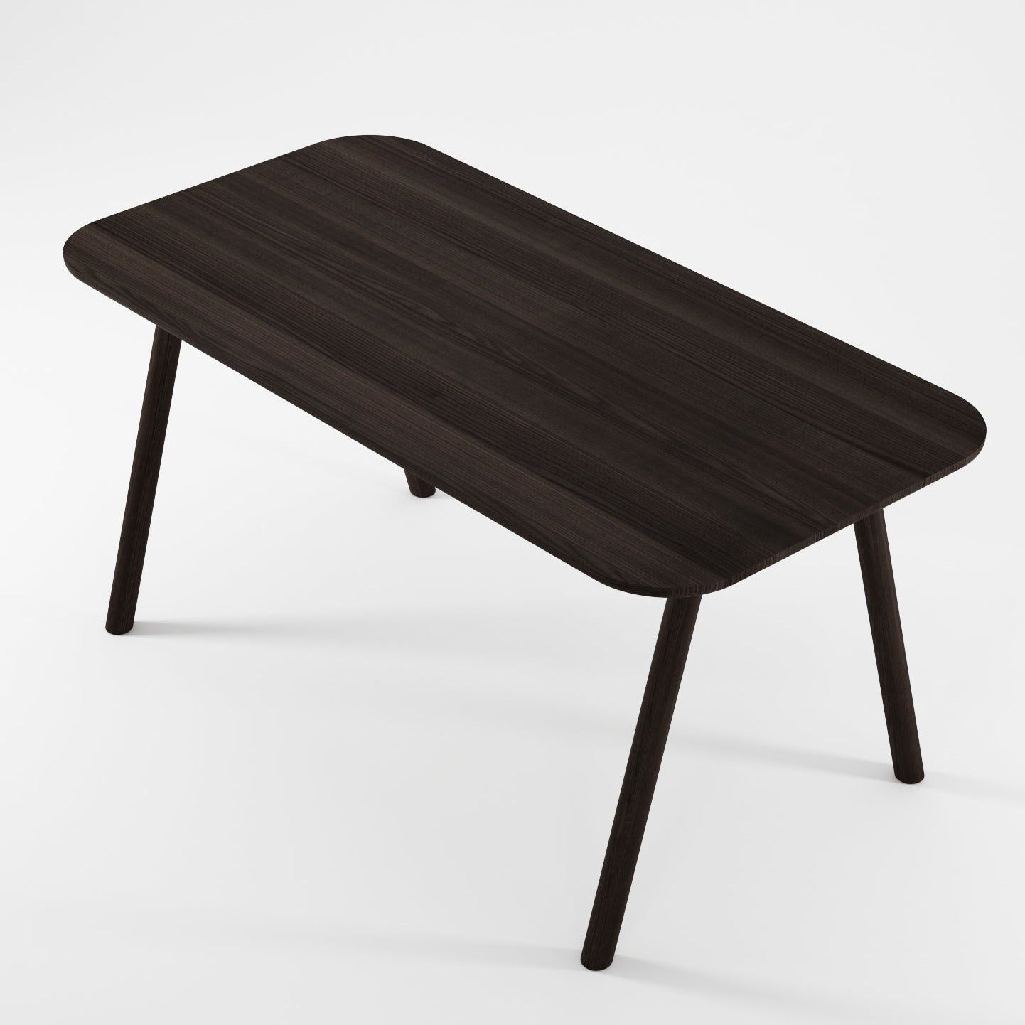 Dark wood dining table CR06-AB 160x80x75cm