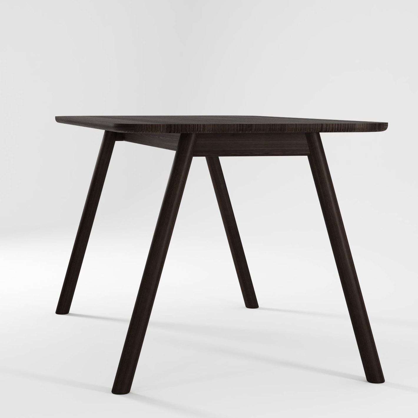 CR06-AB dining table, dark wood, 160x80x75cm