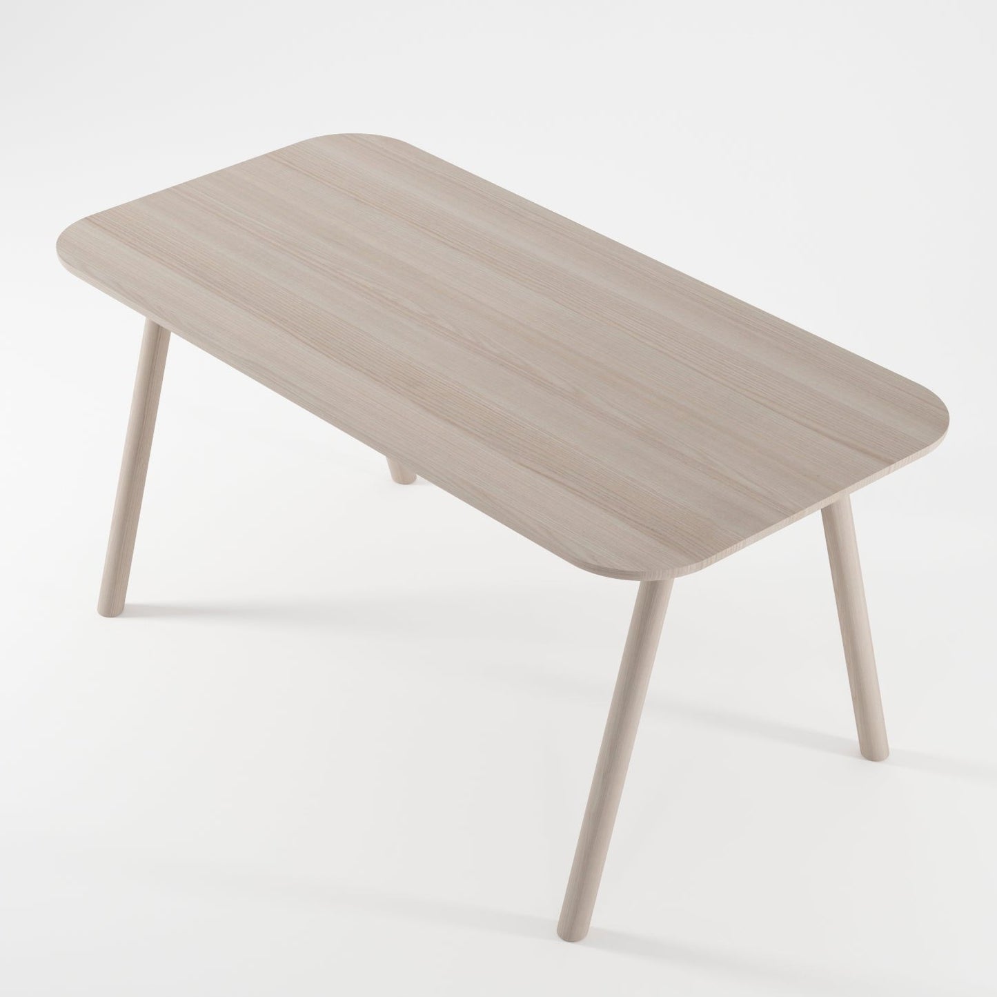 CR06-AW dining table - light wood, 160x80x75cm