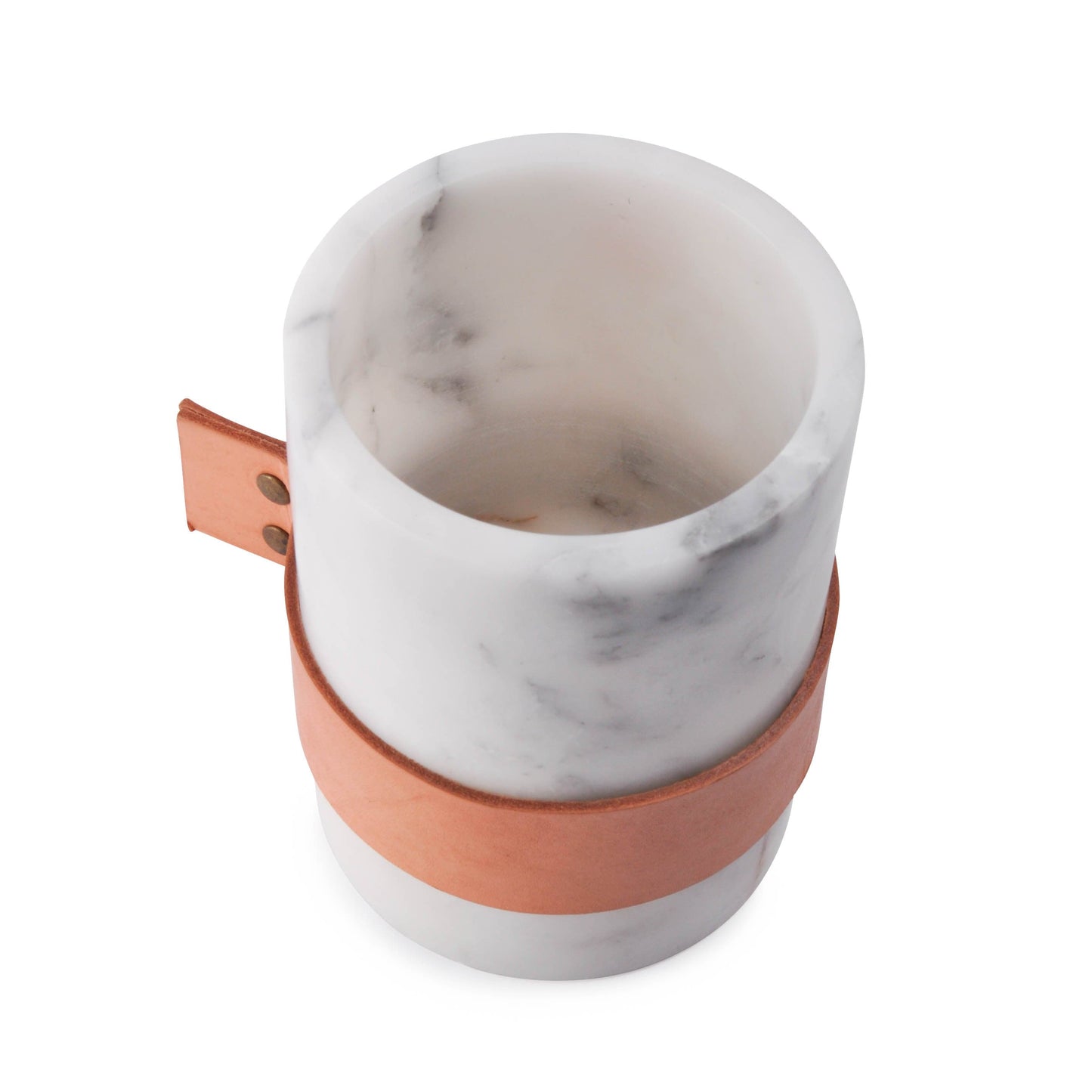 DFH2510_2 Marble cup with leather strap