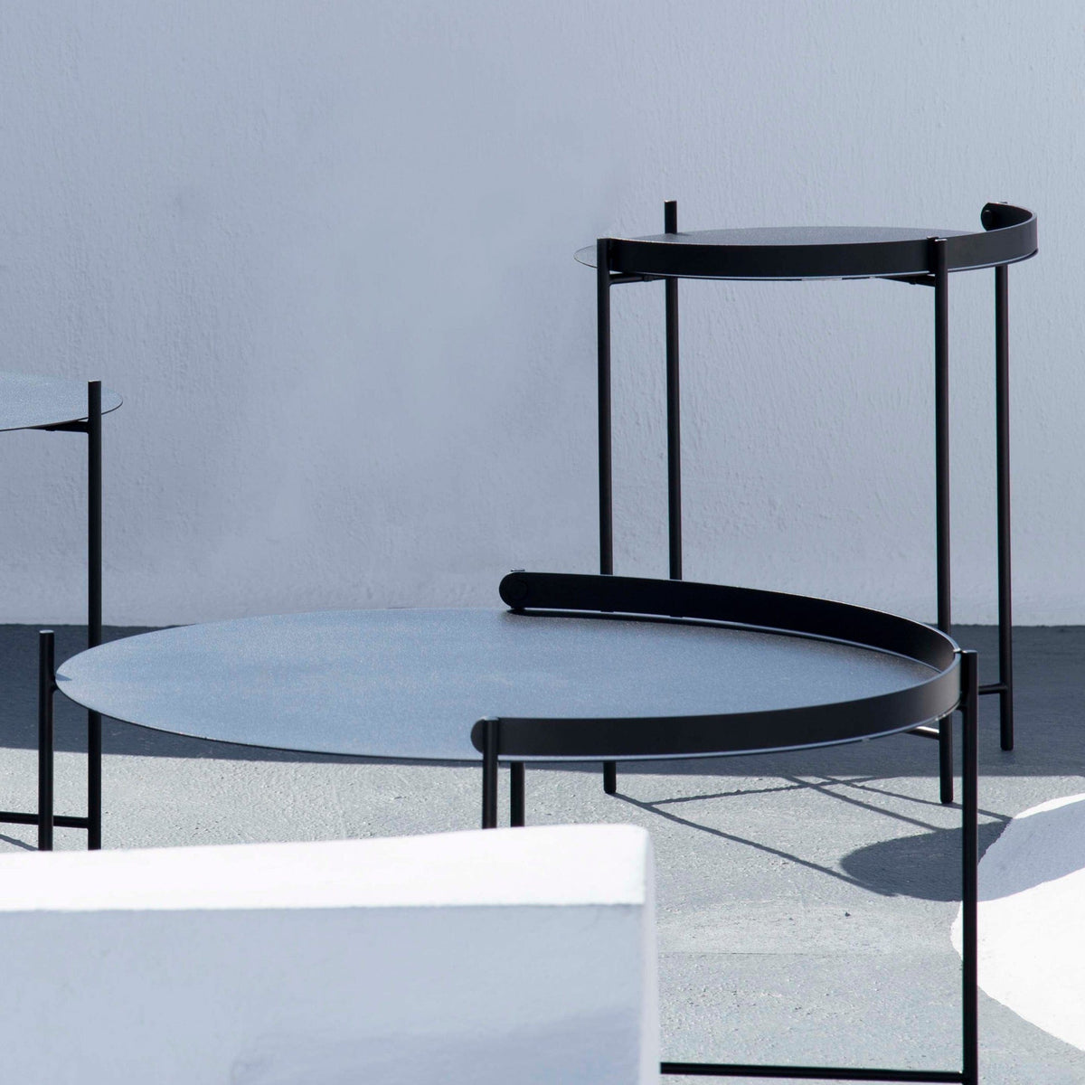 Modern black Edge side tables