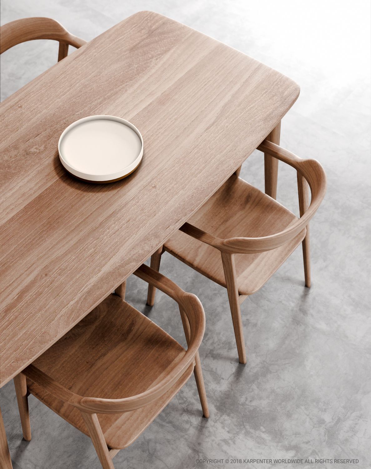 Wooden table and chairs from GrasshopperMixb collection